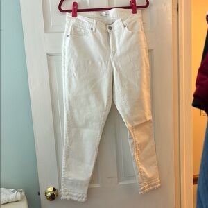 LOFT White Straight Leg Jeans Crisp and Clean